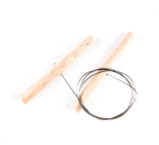 Chinese Clay Art CCA Standard Wooden Cutting Wire, 24-inch clay wire for shaping and cutting clay, sturdy wooden handle for precision.