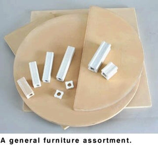 Paragon FSF240 kiln furniture kit with ceramic shelves and supports for high-temperature kiln firing.