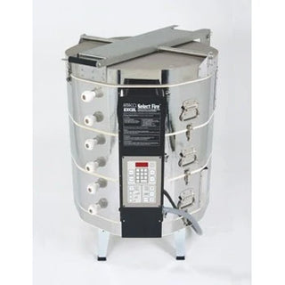 Amaco Excel Ex-270 pottery kiln with select fire controls and EZ-Lift door, designed for ceramic firing and pottery making.