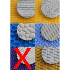 Set of five 6x8 inch Chinese Clay Art Texture Mats with various embossed patterns for clay and craft projects.