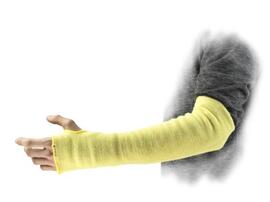 18"" Hi-Vis Yellow HyFlex® Kevlar® A3 Cut-Resistant Sleeve with Elastic Loop