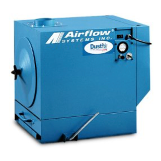 Airflow Systems DCH-1 dust collector for air filtration and studio safety, showing the compact unit with filters and control panel.