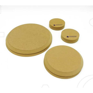 Round dinner set drape mold from GR Pottery Forms, featuring slim design, with multiple molded plates and bowls on a white background.