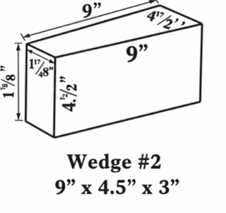 Louisville Firebrick Super Duty Hardbrick FireBrick #2 Wedge, 2.5-inch refractory brick for high-temperature applications