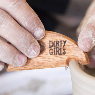 Dirty Girls Pottery Tools Lip Service Knotched Rim Wooden Rib