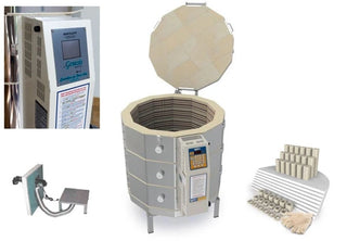 L&L eQ2827-3 Equad-Pro Commercial Kiln Package with Vent, Furniture, and Genesis Touchscreen
