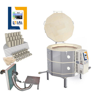L&L e23S-3 Easy-Fire Kiln Package with Vent, Furniture and Genesis Touchscreen