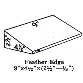 Louisville Firebrick Super Duty Hardbrick FireBrick Feather Edge 2.5-inch refractory brick for high-temperature applications