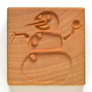 MKM Pottery Tools SSL 046 large square snowman stamp for texture decoration on clay and ceramic projects.