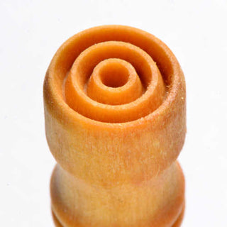MKM Pottery Tools SCS 011 small round stamp with textured circle design for pottery and clay decoration.