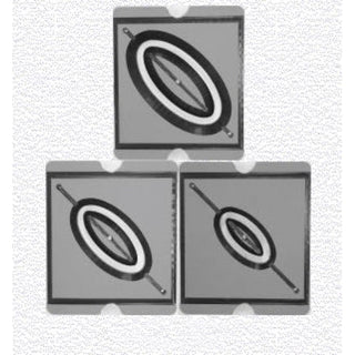 North Star Equipment 996 oval tile die set for clay extruders, showing two oval-shaped dies for tile shaping.