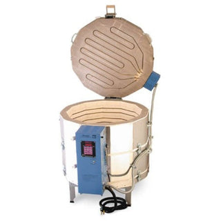 Paragon Kilns Janus 27 Dual Media Kiln with digital control panel and stainless steel exterior, designed for versatile firing applications.