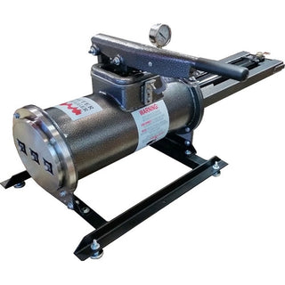 Peter Pugger VPE-8SS clay extruder with stainless steel barrel and manual handle for pottery and ceramics shaping.