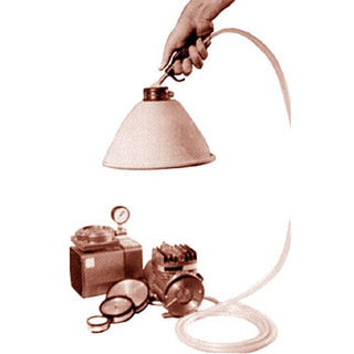 RAM 2.5-inch vacuum hand with pump for glaze equipment, showing the plastic handle and metal pump mechanism.