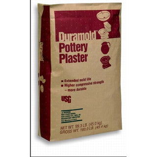 USG Duramold raw materials, 50 lbs bag of durable molding compound, shown in a sealed package with branding visible.