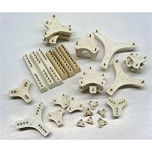Roselli Small Stilt Kit with 30 assorted stilts and bars for firing accessories, displayed on a plain background.