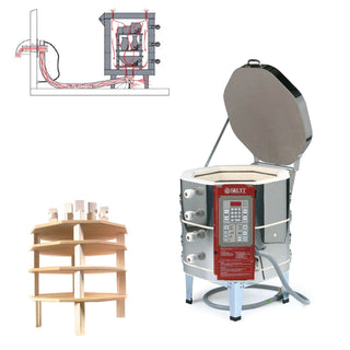 Skutt KM818-3 Kiln Package with Furniture Kit & Vent