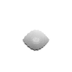 Sherrill Mudtools Drawing Rib Leaf #2 Wave pottery tool with curved, ribbed surface for shaping clay in ceramic projects.