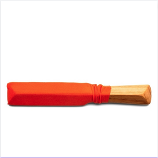 Set of two small wooden clay paddles from Sherrill Mudtools with sock grips, designed for shaping and smoothing clay.