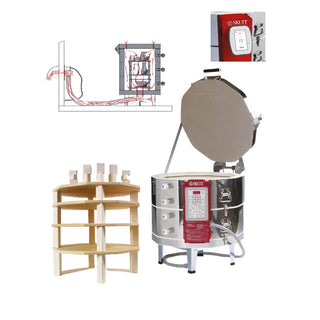 Skutt KMT1018-3 Kiln Package with Touch Screen Furniture Kit & Vent