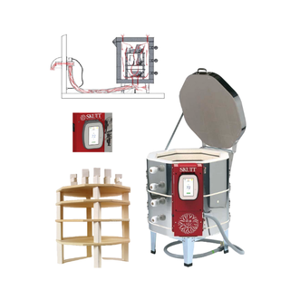 Skutt KMT818-3 Kiln Package with Touchscreen Controller, Furniture Kit & Vent