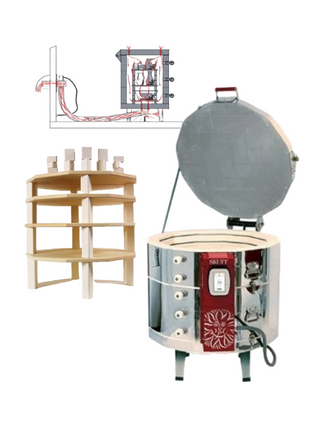 Skutt KMT1222-3 Kiln Package with Furniture Kit & Vent