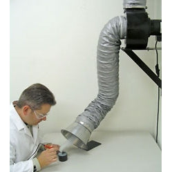 Vent-A-Fume Place-a-Vent FE-500 kiln venting fume extractor by Ventakiln showing the compact, industrial-grade unit with vent connections.