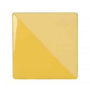 Speedball Underglaze Yellow for ceramics and pottery, shown on a clay surface with vibrant yellow color and smooth finish.