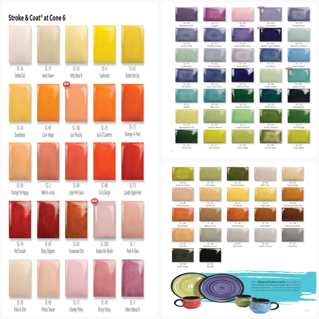 Mayco Colors Pottery Glazes Stroke & Coat (PINT)