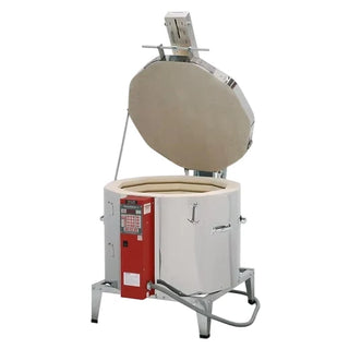 Evenheat HF 2318 Cone 10 pottery kiln with digital control panel and insulated exterior, suitable for high-temperature ceramic firing.