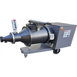 Peter Pugger VPM-100SS Power Wedger pugmill for mixing and extrusion, featuring stainless steel construction and control panel.