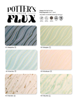 Amaco PCF Potter's Choice Flux Glazes