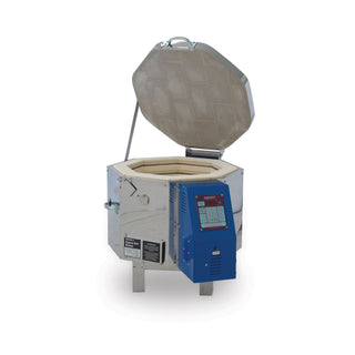 White Cone Art BX1813D pottery kiln with digital control panel and insulation, designed for ceramic firing and pottery creation.