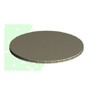 White 15-inch Cedar Heights Corelite full round kiln shelf with 5/8-inch thickness for kiln furniture.