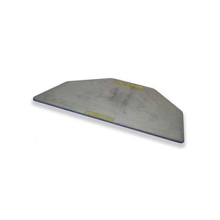 White Advancer Kiln Shelf 21-inch half 10-sided nitride bonded silicon carbide kiln furniture for high-temperature firing.