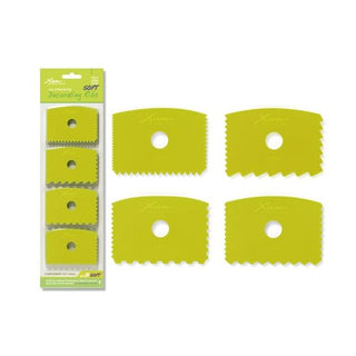 Xiem Pottery Tools UDRBS Xiem Soft Ultimate Decorating Rib Set B for clay and pottery, with white textured surfaces for shaping and detailing.