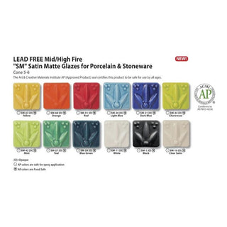 Amaco Satin Matte Glazes