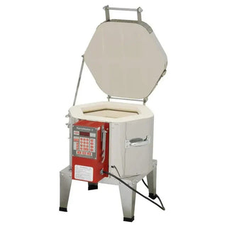 Evenheat HF 810 pottery kiln for high-fire ceramics, 120-volt cone 8 kiln with digital control and insulated exterior.