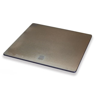 Advancer silicon carbide kiln shelf, 16x16 inches square, 5/16 inch thick, used as kiln furniture for high-temperature firing.
