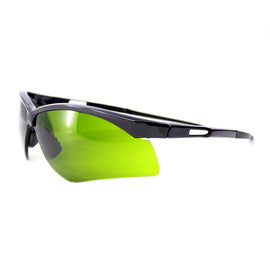 Radnor Premier black safety glasses with Shade 3.0 IR lens, protective eyewear for industrial and safety use.