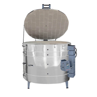Olympic Kilns 3031H Oval Pottery Kiln with KilnStar Controller, showing the kiln interior and control panel for ceramic firing.