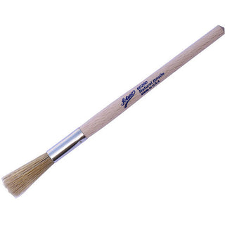 Ateco Tools 0.4-inch round white boar bristle pastry brush with wooden handle, used for baking and pastry applications.