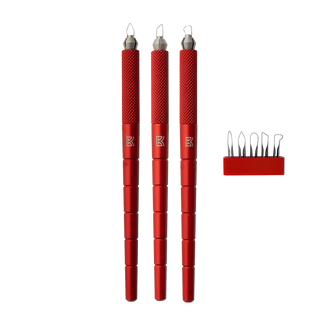 BuschKraft 11-piece Dragonfly trimming tools starter kit with universal handle system, carving blades, and detail carving tools.