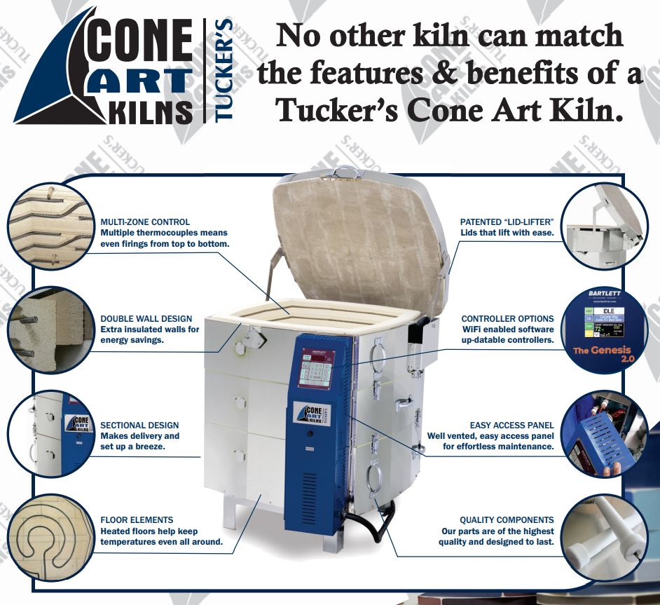 Cone Art GX2827D Kiln Package with Vent, Furniture and Genesis