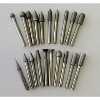 Chinese Clay Art Diamond Rotary Tool Tips 20-piece sanding and finishing set with 80 grit abrasive for detailed craft work.