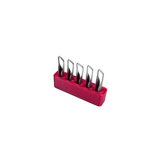 BuschKraft 5-piece Dragonfly Tool medium chisel blade pack for trimming tools, showing the set of chisel blades with dragonfly-themed handles.