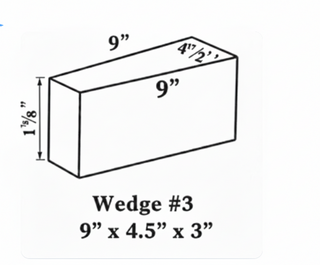 Super Duty Hardbrick FireBrick-#1 Wedge 3"