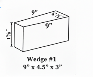 Louisville Firebrick Super Duty Hardbrick FireBrick wedge, 2.5-inch refractory brick for high-temperature applications