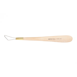 Kemper Tools We8B Wire & Wood Sculpting Tool, 8-inch, used for pottery and clay sculpting, featuring a wire and wooden handle.