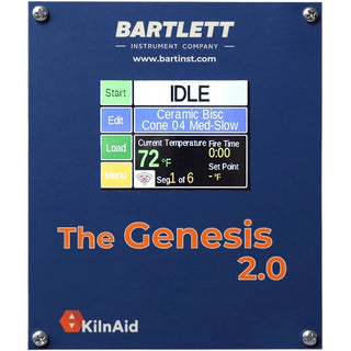 L&L Kilns Genesis touchscreen controller retrofit board for kiln accessories, showing the control panel and wiring connections.